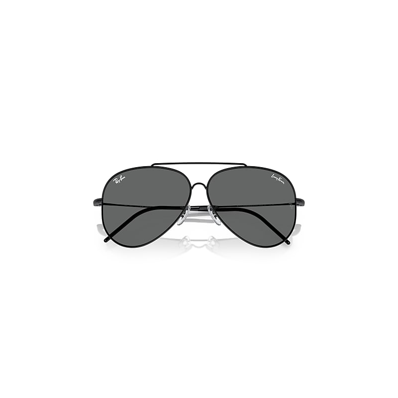 Ray-Ban Lenny Kravitz X Aviator Reverse Sunglasses Black Frame Grey Lenses 62-11