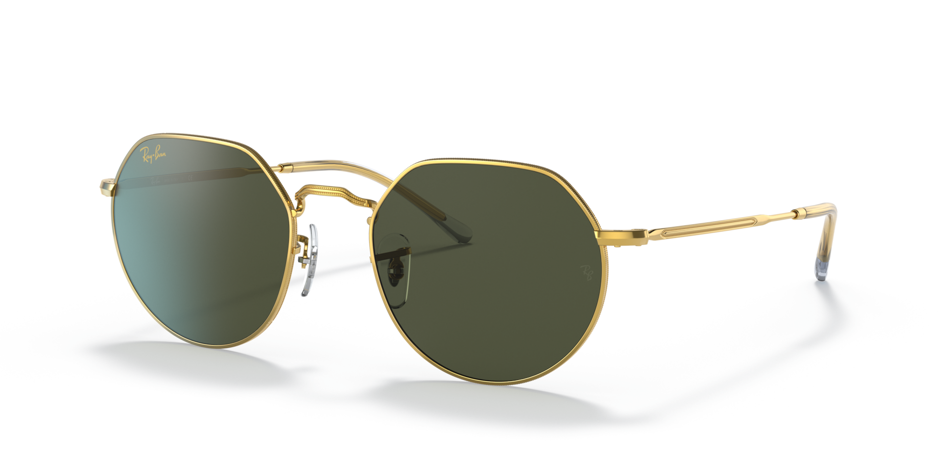 Ray Ban サングラス　RB3565 JACK JACK Sunglasses in Gold and Green - RB3565 | Ray-Ban® US