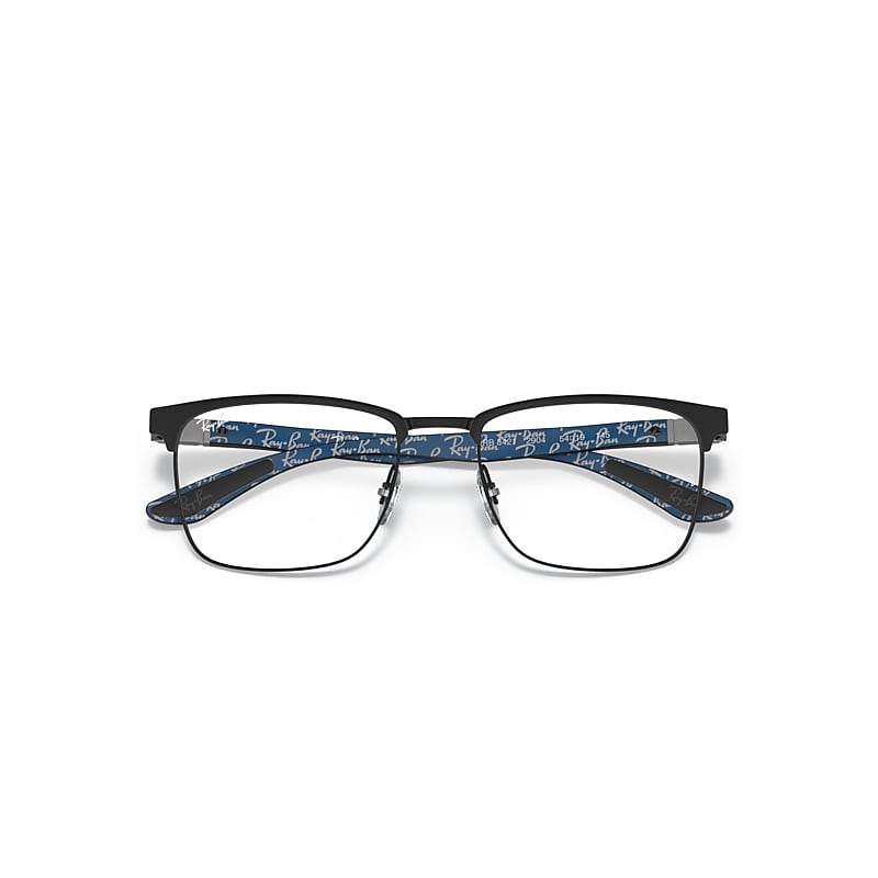 Ray-Ban Rb8421 Optics Optical Black On Blue Frame Clear Lenses Polarized 52-19
