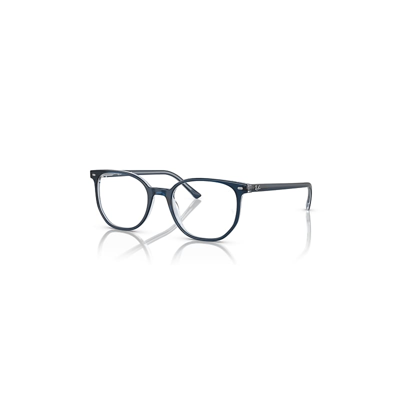 Ray-Ban Eyeglasses Unisex Elliot Optics - Blue On Transparent Blue Frame Clear Lenses Polarized 48-19