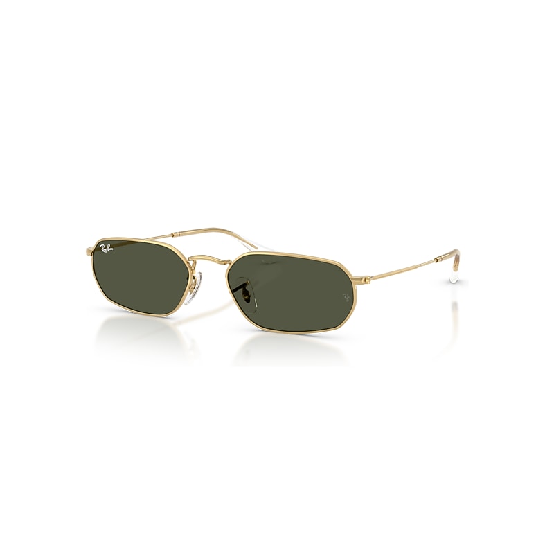 Ray-Ban Sunglasses   - Arista Gold Frame Green Lenses 57-18, RB3947