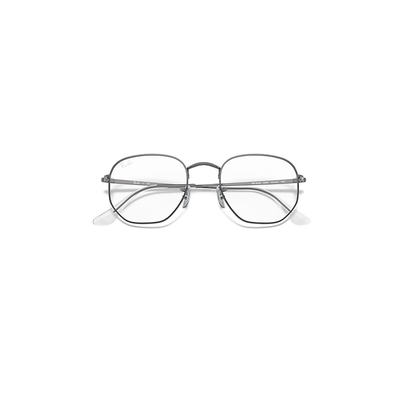 HEXAGONAL OPTICS Eyeglasses with Gunmetal and Clear (54-21