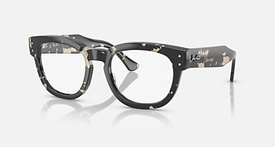 MEGA HAWKEYE OPTICS メガネ 透明上にブラック と クリア (50-21