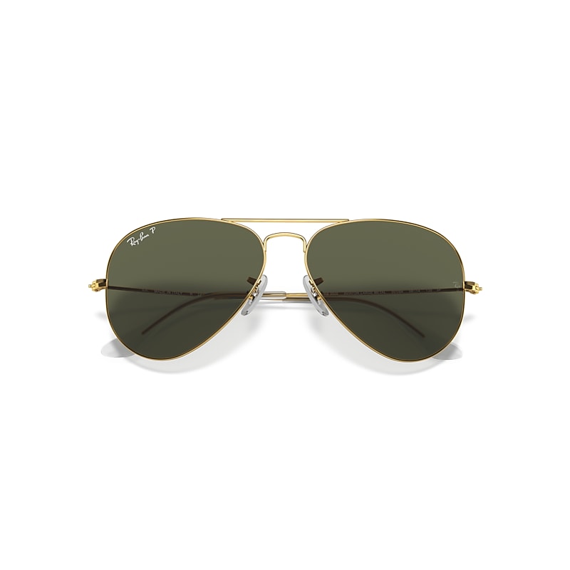 AVIATOR CLASSIC Polarized Sunglasses in Arista Gold and G-15 Green