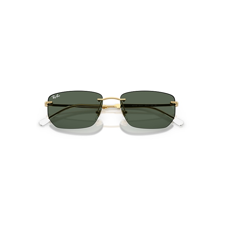 新品/RayBan レイバン　サングラス RB3768 001/71 正規品 RB3768 Sunglasses in Arista Gold and Dark Green (56-17) - RB3768