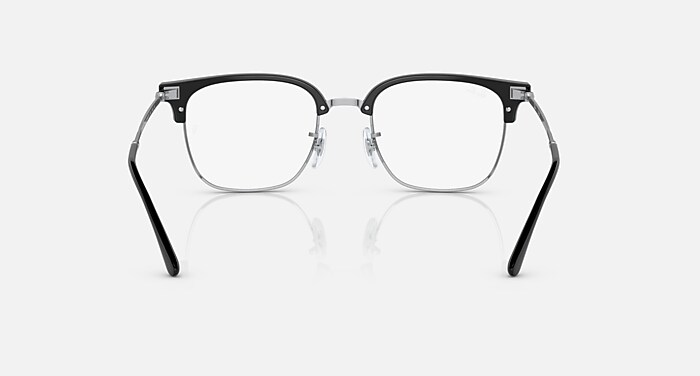 NEW CLUBMASTER OPTICS Eyeglasses with Black On Silver and Clear