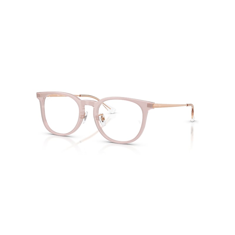 Ray-Ban Eyeglasses Unisex Rb5453d Optics - Rose Gold Frame Clear Lenses Polarized 52-20