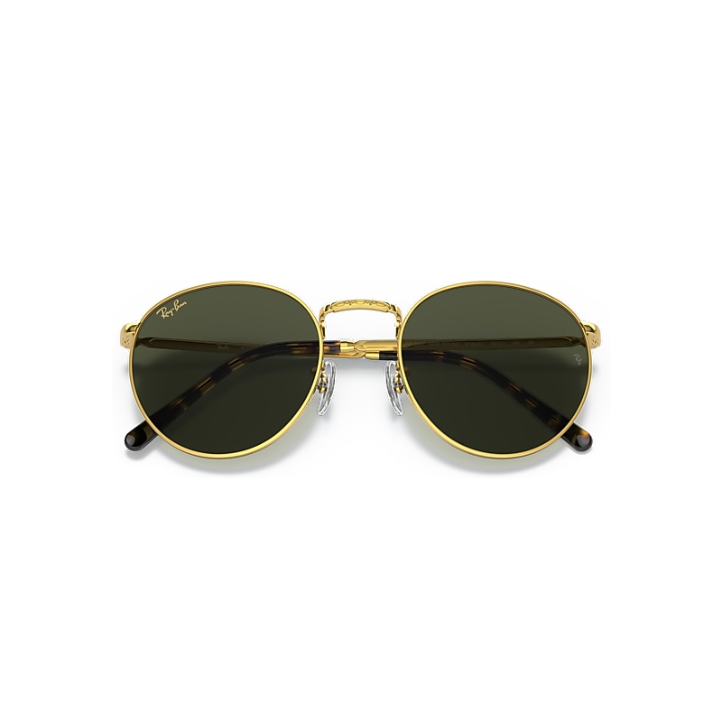 NEW ROUND Sunglasses in Gold and Green (50-21) - RB3637 | Ray-Ban® US