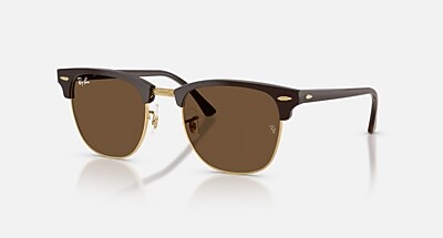 CLUBMASTER CLASSIC Sunglasses in Tortoise On Gold and G-15 Green