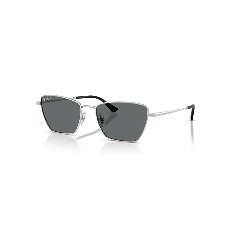 Ray - Ban Unisex Grey Ray - Ban Rb3783 003/81 Sunglasses Metal Silver Geometric Polarized - Image 5