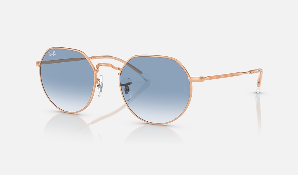 JACK Sunglasses in Rose Gold and Clear & Blue - RB3565 | Ray-Ban® US