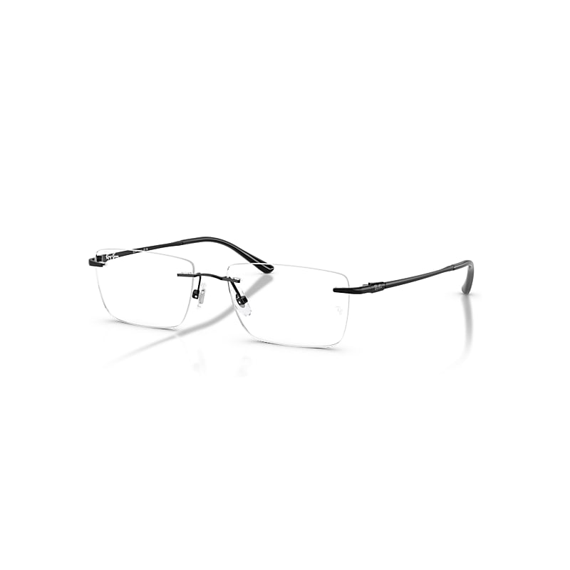 Ray-Ban Eyeglasses Unisex Rb8781d Titanium Optics - Black Frame Clear Lenses Polarized 56-17