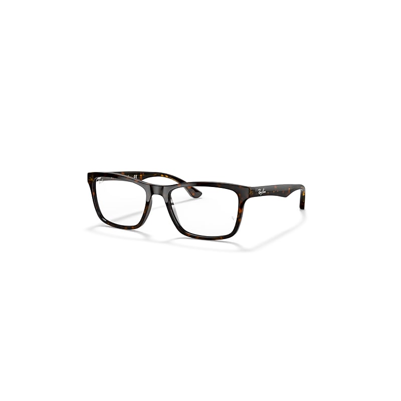 Ray-Ban Eyeglasses Unisex Rb5279 Optics - Dark Havana Frame Clear Lenses 55-18