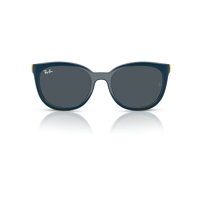 Ray-Ban Rb1631 Clip-On Kids Bio-Based Dunkelblau Auf Kautschuk Gelb Fassung Grau Glas 47-16, RB1631C