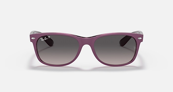NEW WAYFARER CLASSIC Polarized Sunglasses in Violet On Transparent