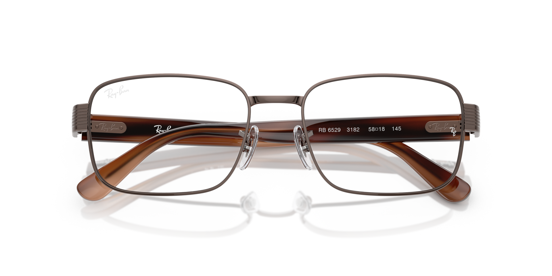 Ray-Ban Rb6529 Optics Eyeglasses Havana Brown Frame Clear Lenses Polarized 54-18 132$