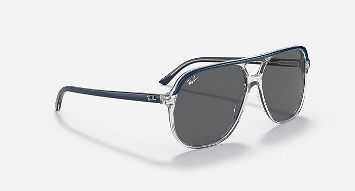 BILL Sunglasses in Blue On Transparent and Dark Grey (60-14