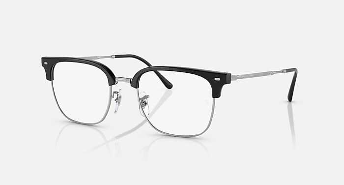 NEW CLUBMASTER OPTICS Eyeglasses with Black On Silver and Clear