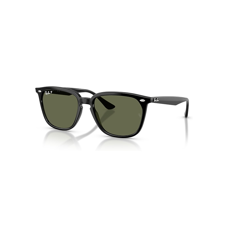 Ray-Ban Sunglasses - Black Frame Green Lenses Polarized 55-18, RB4362 - Image 1