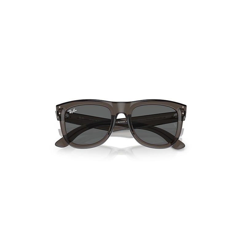 Ray-Ban Wayfarer Reverse Sunglasses Transparent Dark Grey Frame Grey Lenses 50-22
