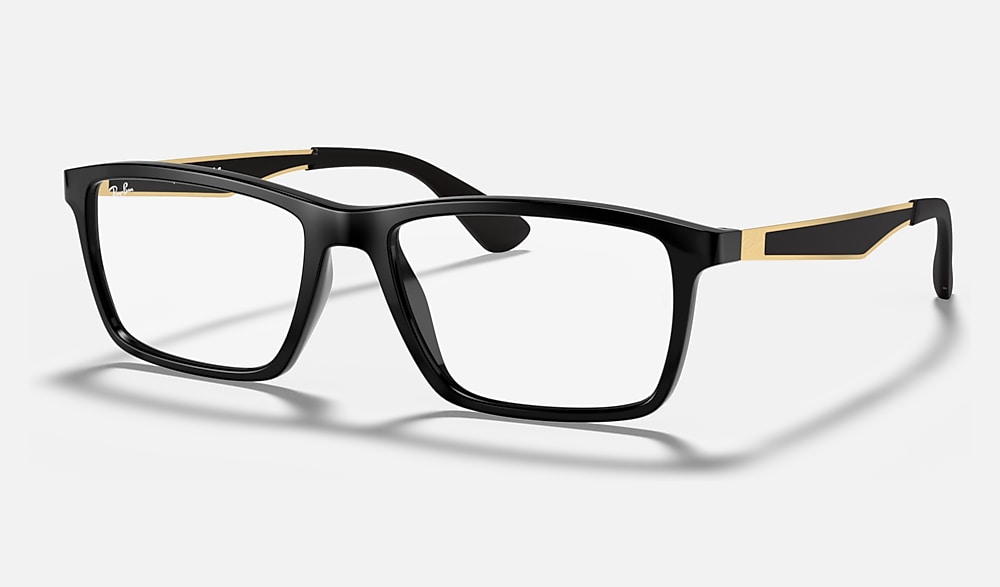 RB7056 OPTICS Polarized Eyeglasses with Black and Clear (53-17