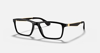 RB7056 OPTICS Polarized Eyeglasses with Black and Clear (55-17