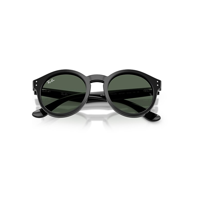 Ray-Ban 2180 Reverse Sunglasses Black Frame Green Lenses 52-22