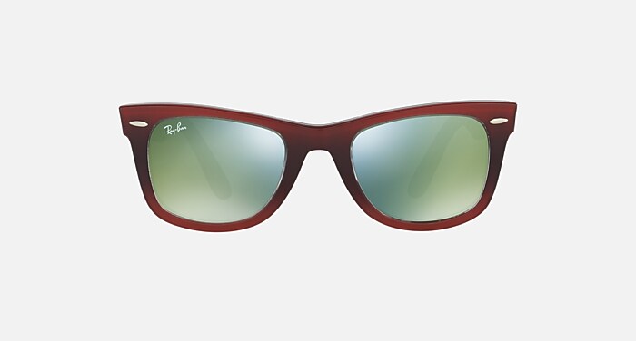 ORIGINAL WAYFARER PIXEL Sunglasses in Red and Light Green Mirror