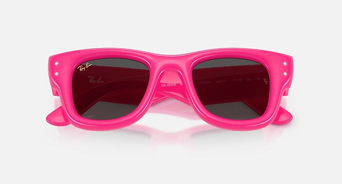 Ray・Ban/レイバン ピンク オクタゴナル サングラス ケース付き WAYFARER PUFFER CRYSTAL EDITION サングラス ピンク＆ストラス と