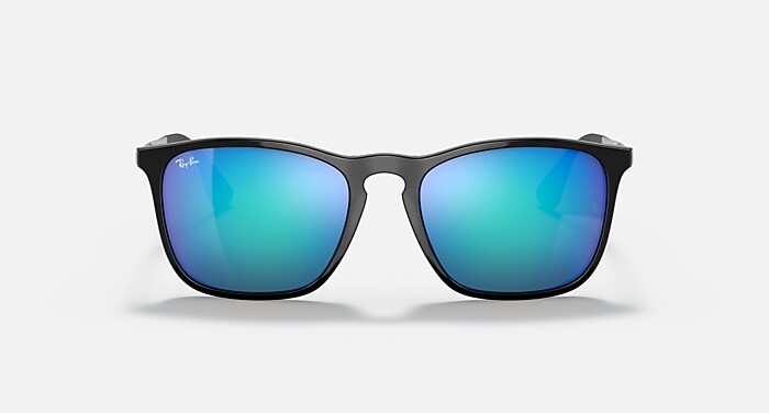 CHRIS Sunglasses in Black and Blue Mirror (54-18) - RB4187F | Ray