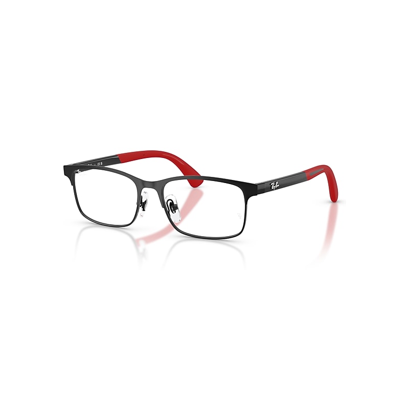 Ray-Ban Eyeglasses Kids  Optics Kids Bio-Based - Black & Red Frame Clear Lenses Polarized 48-15, RB1061