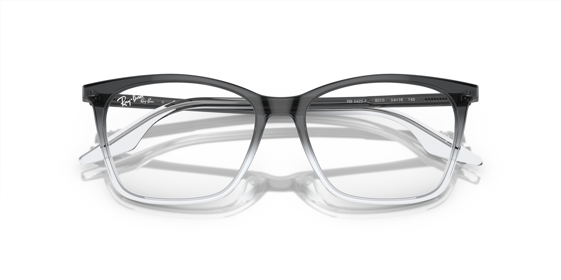 Ray-Ban Rb5422 Optics Eyeglasses Dark Grey Frame Clear Lenses Polarized 52-16 147$