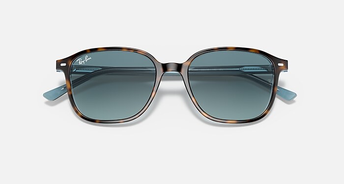 LEONARD Sunglasses in Havana On Light Blue and Blue (51-18