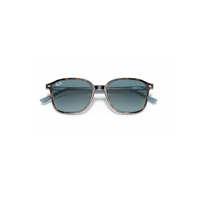 Ray-Ban Leonard Sunglasses Havana On Light Blue Frame Blue Lenses 53-18