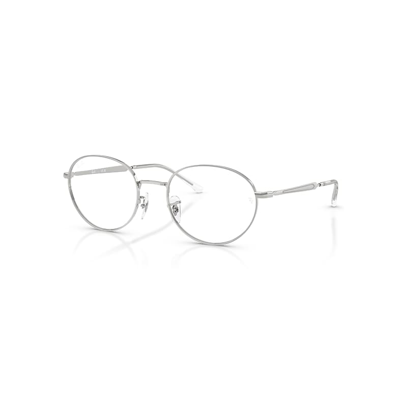 Ray-Ban Eyeglasses Unisex Rb6558 Optics - Silver Frame Transparent Lenses Polarized 52-20
