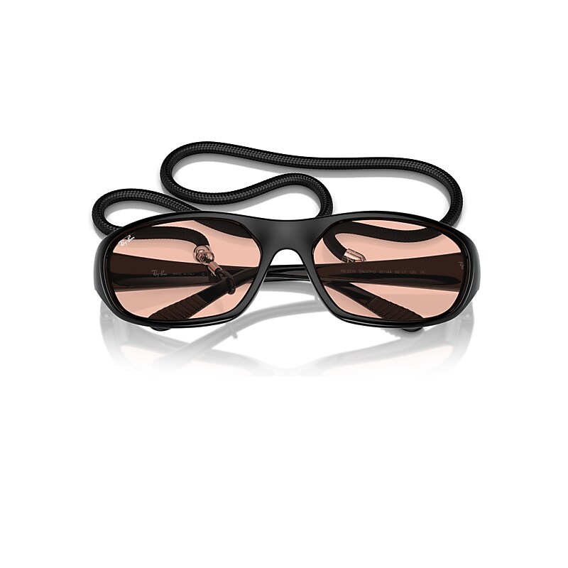 Ray-Ban Daddy-o Summer Celebration Limited Sunglasses Black Frame Pink Lenses 59-17