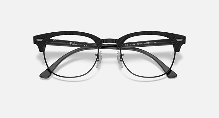 CLUBMASTER MARBLE OPTICS Eyeglasses with Black and Clear (49-21