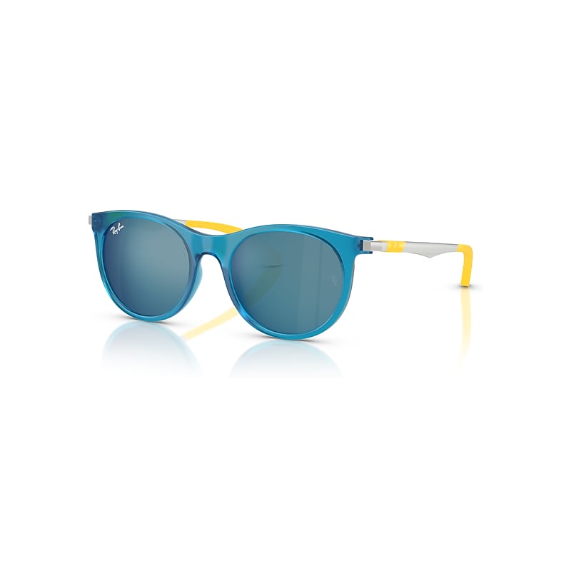 Ray-Ban Sunglasses  Rb9082s Kids - Silver Frame Blue Lenses 47-17, RJ9082S