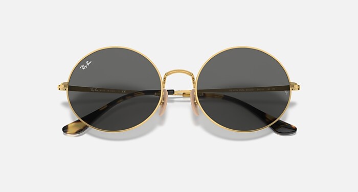 OVAL 1970 Sunglasses in Arista Gold and Dark Grey (54-19) - RB1970