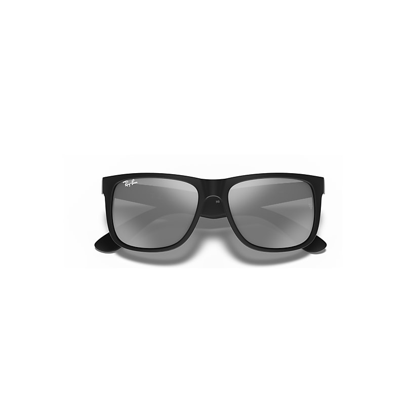 JUSTIN COLOR MIX Sunglasses in Rubber Black and Grey Mirror Silver