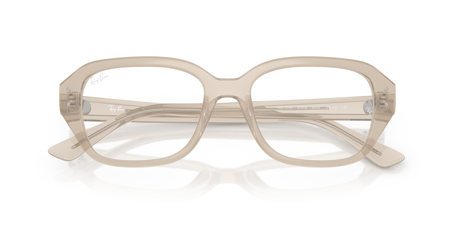 Ray-Ban Shea Optics Bio-based Eyeglasses Cloudy Warm White Frame Clear Lenses Polarized 51-18 123$