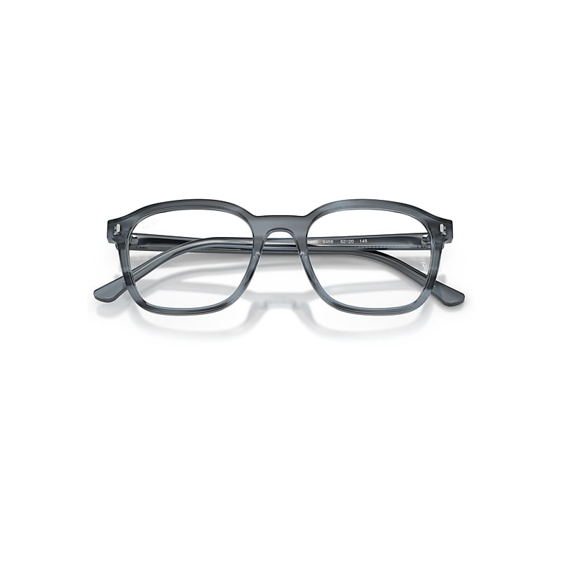 Ray-Ban Rb5460 Optics Optical Striped Blue Frame Transparent Lenses Polarized 50-20