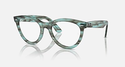 WAYFARER WAY OPTICS メガネ ストライプハバナ と クリア (51-21