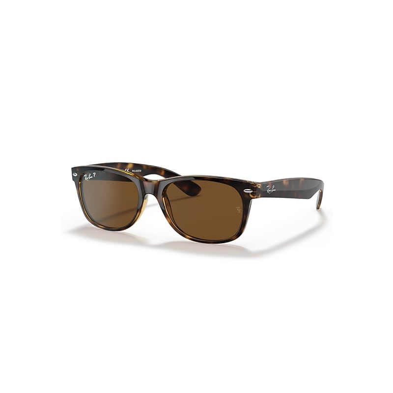 Ray-Ban Unisex Brown Rectangle Tortoise Polarized Sunglasses - Image 7