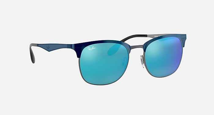 RB3538 Sunglasses in Blue and Blue Mirror (53-19) - RB3538 | Ray