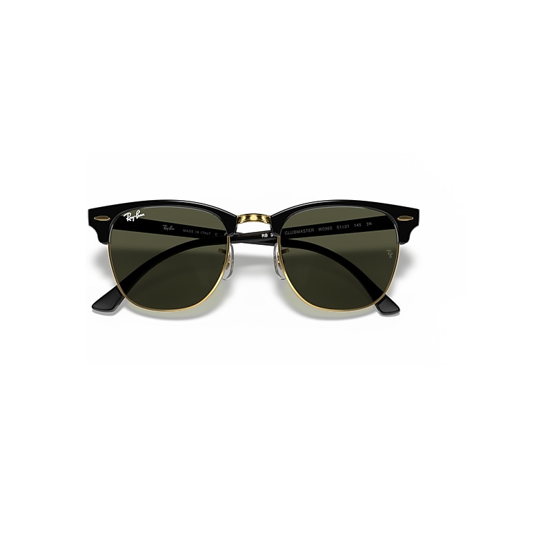 CLUBMASTER CLASSIC Sunglasses in Black On Gold and G-15 Green