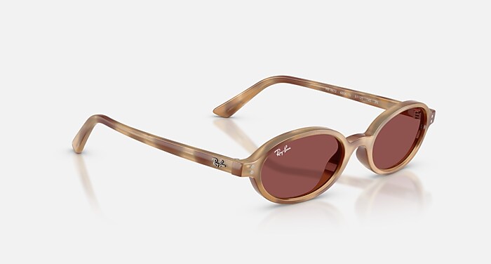 KHAL BIO-BASED サングラス クリームハバナ と ダークバイオレット (48