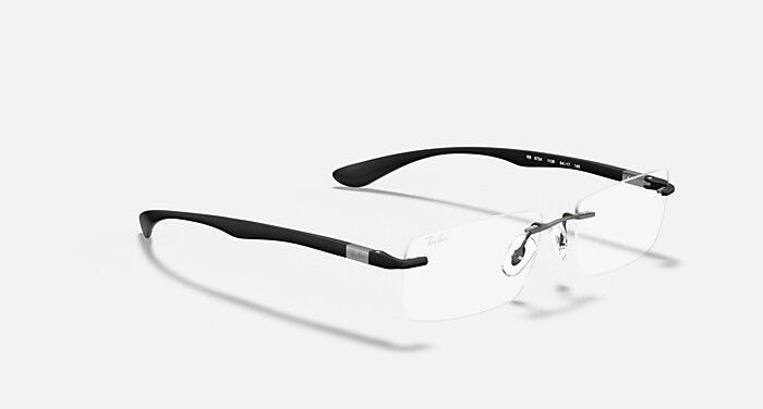 Ray-Ban レイバン RB8724 OPTICS Polarized Eyeglasses with Gunmetal and Clear (54-17