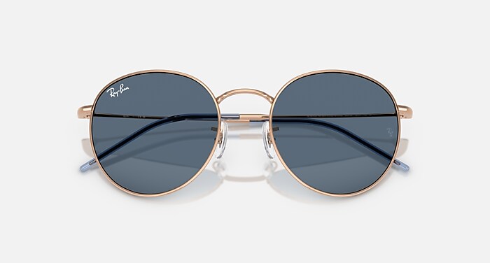 ROUND REVERSE Sunglasses in Rosegold and Dark Blue - RBR0103S