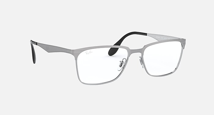RB6344 Polarized Eyeglasses with Gunmetal and Clear (54-17